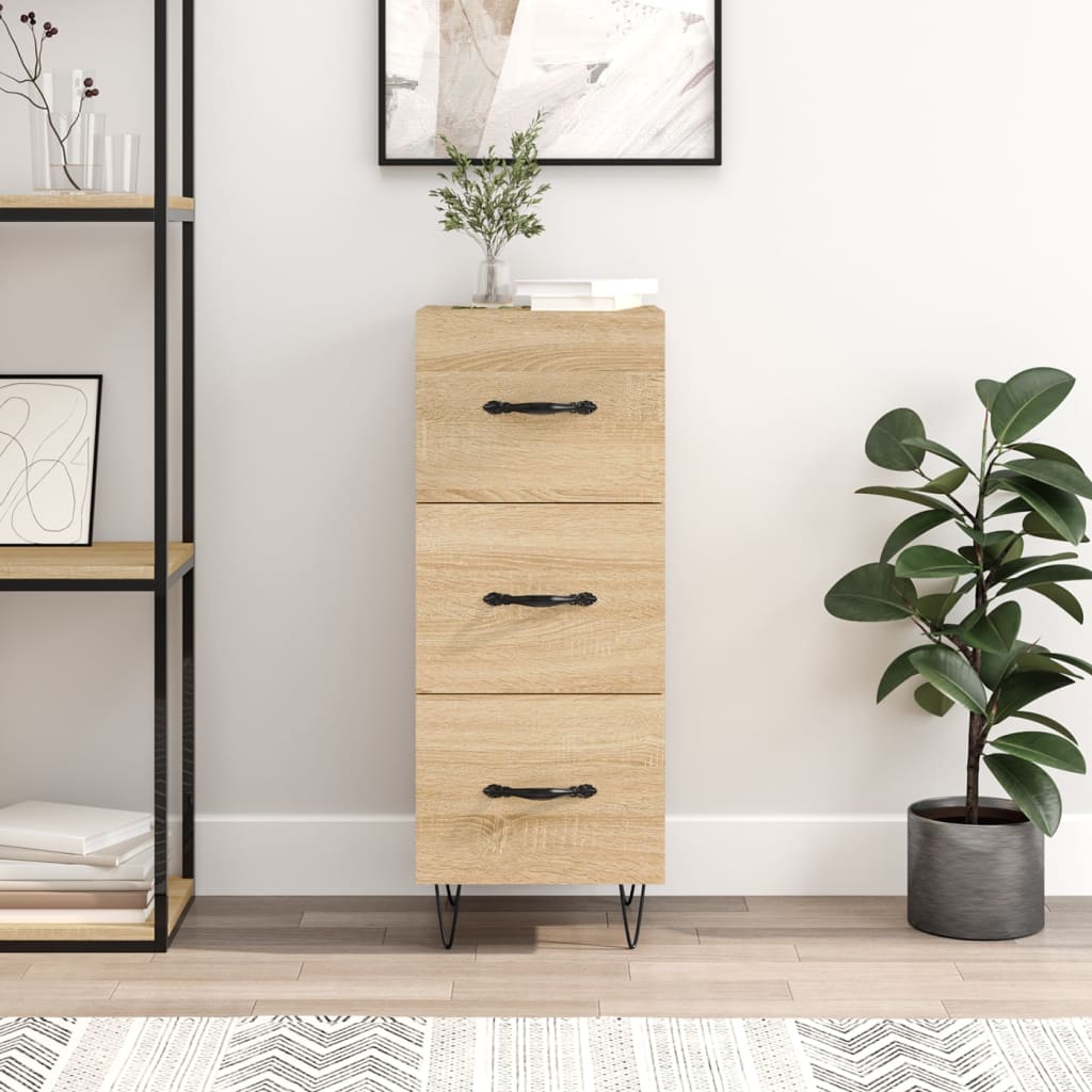Sideboard Sonoma Oak 34,5x34x90 cm Engineered Wood