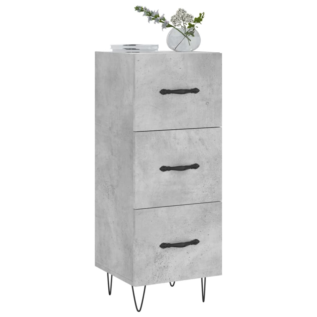 Sideboard Concrete Grey 34,5x34x90 cm Engineered Wood