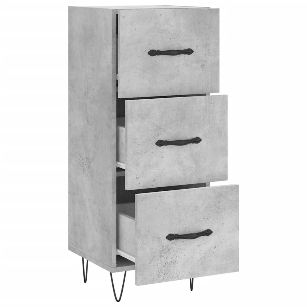 Sideboard Concrete Grey 34,5x34x90 cm Engineered Wood