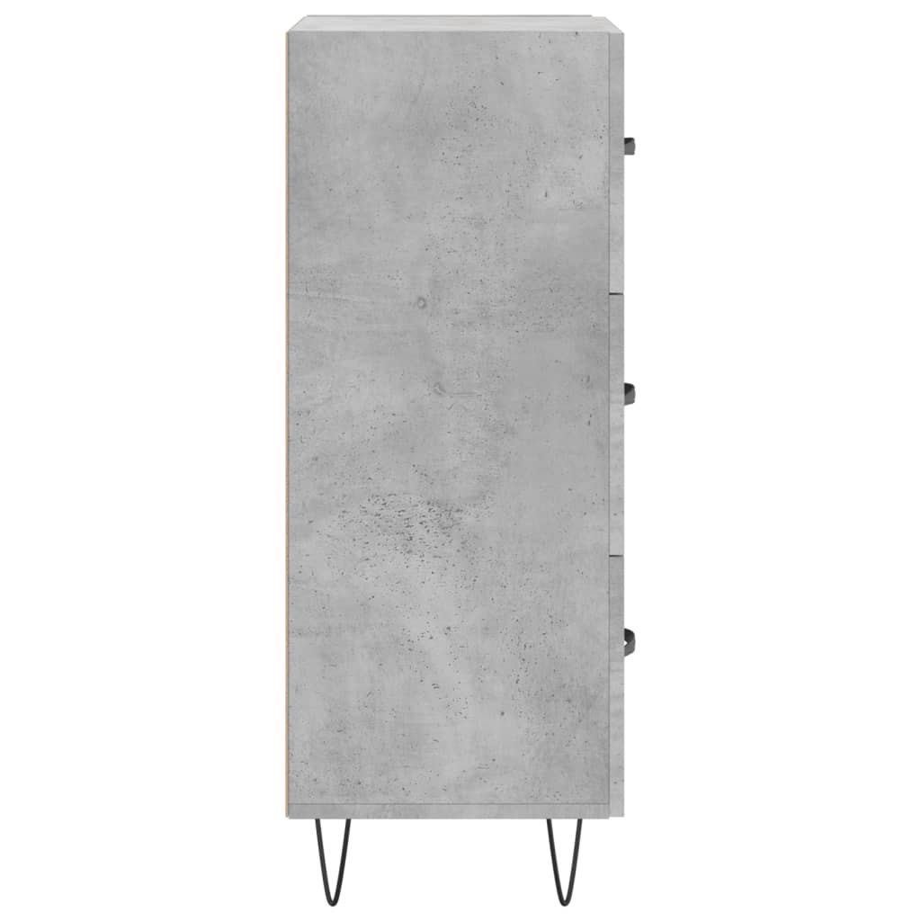 Sideboard Concrete Grey 34,5x34x90 cm Engineered Wood