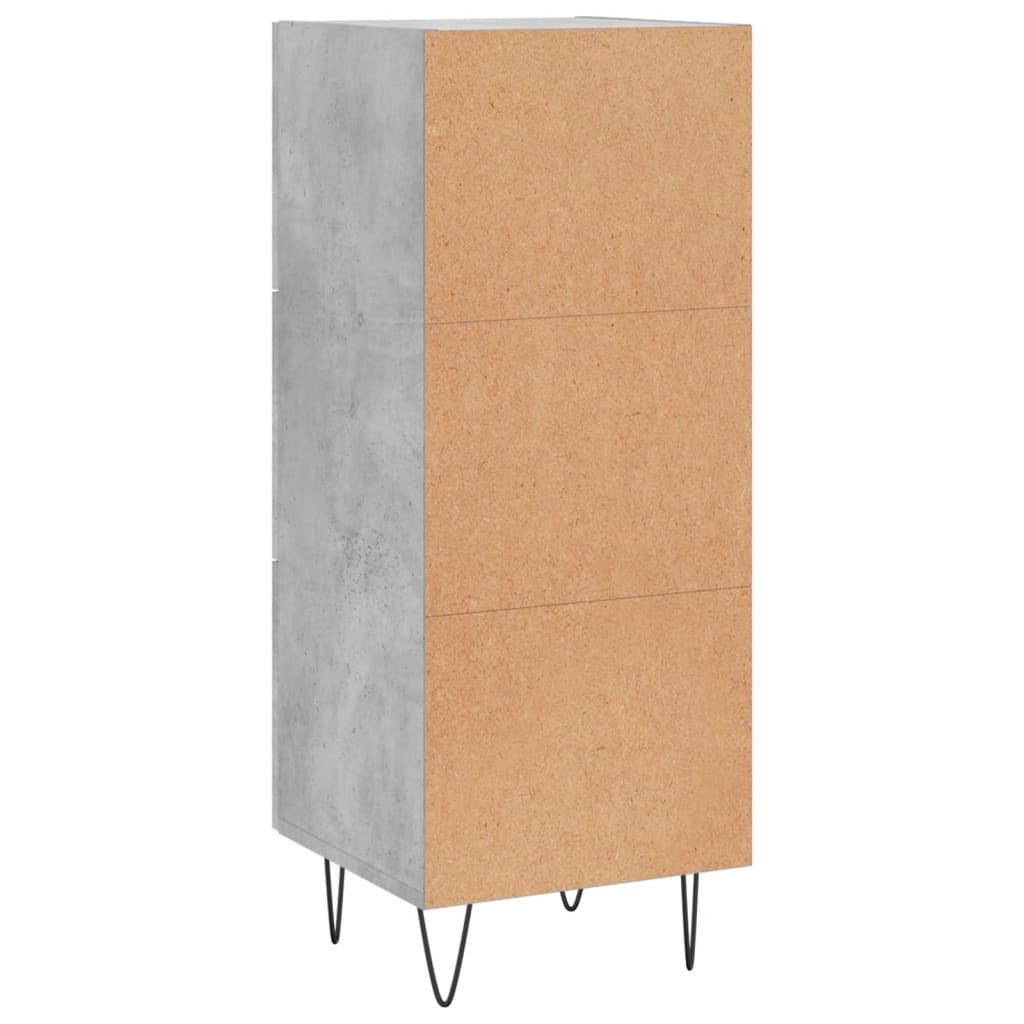 Sideboard Concrete Grey 34,5x34x90 cm Engineered Wood