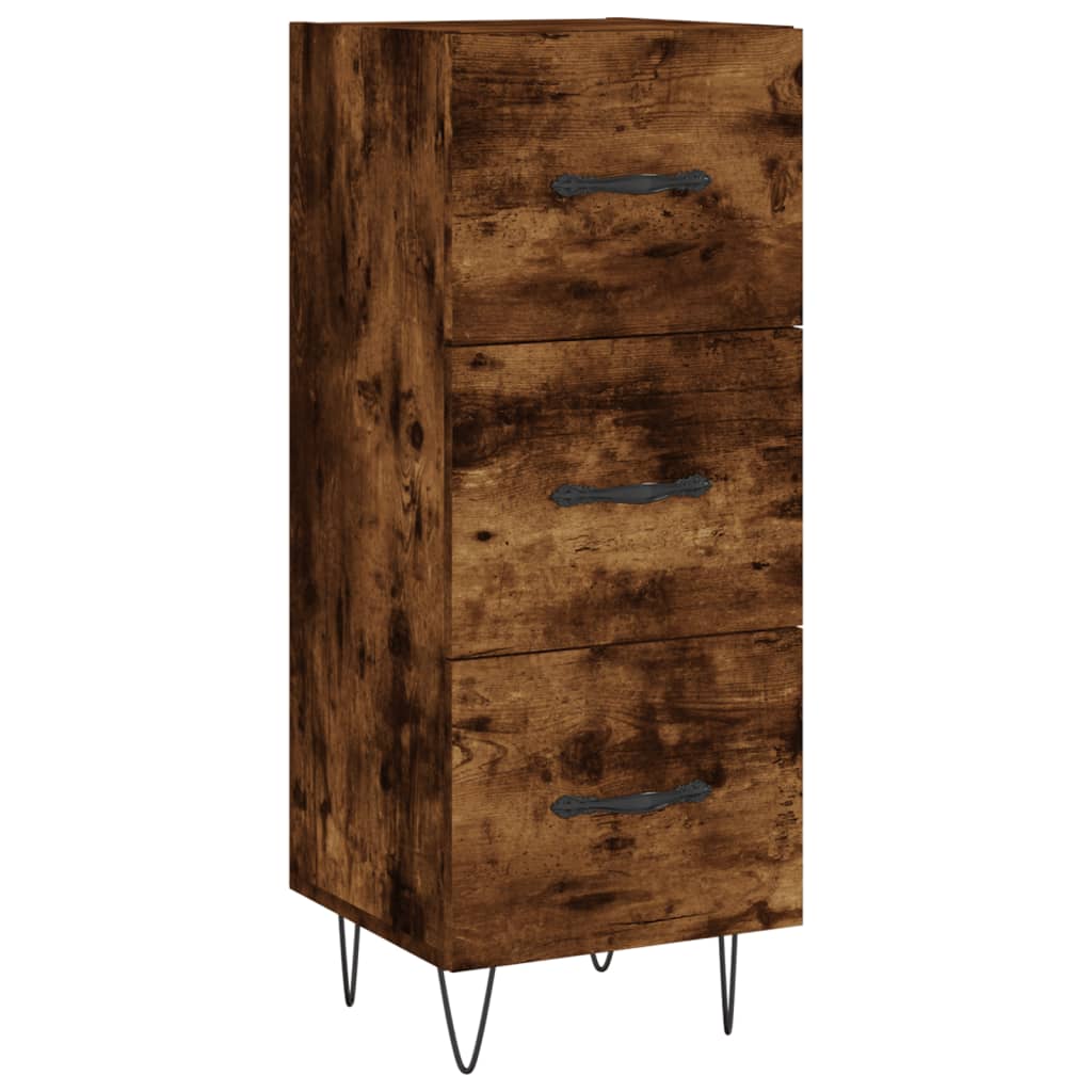 Sideboard Smoked Oak 34,5x34x90 cm Engineered Wood