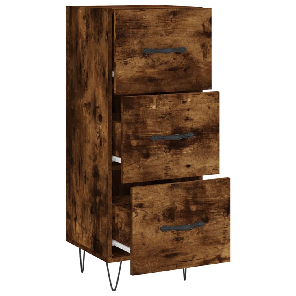 Sideboard Smoked Oak 34,5x34x90 cm Engineered Wood