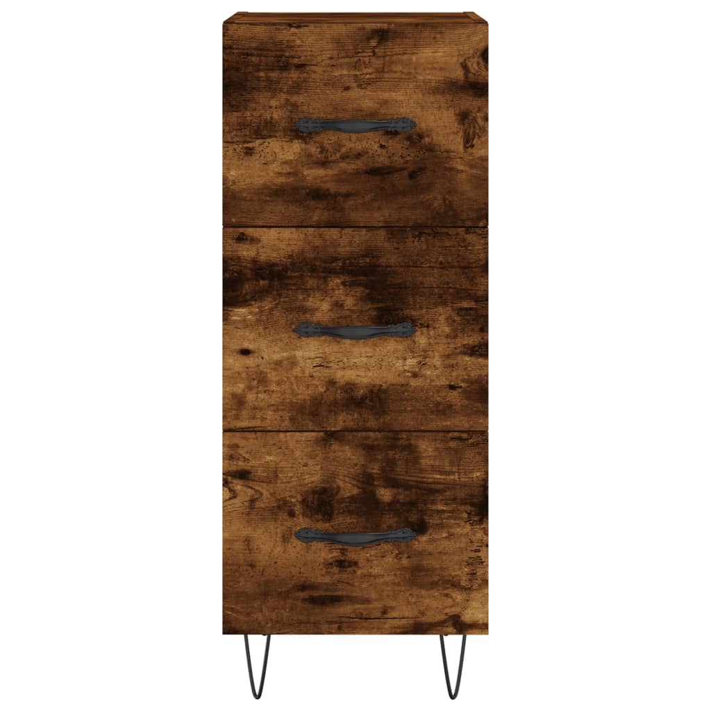 Sideboard Smoked Oak 34,5x34x90 cm Engineered Wood
