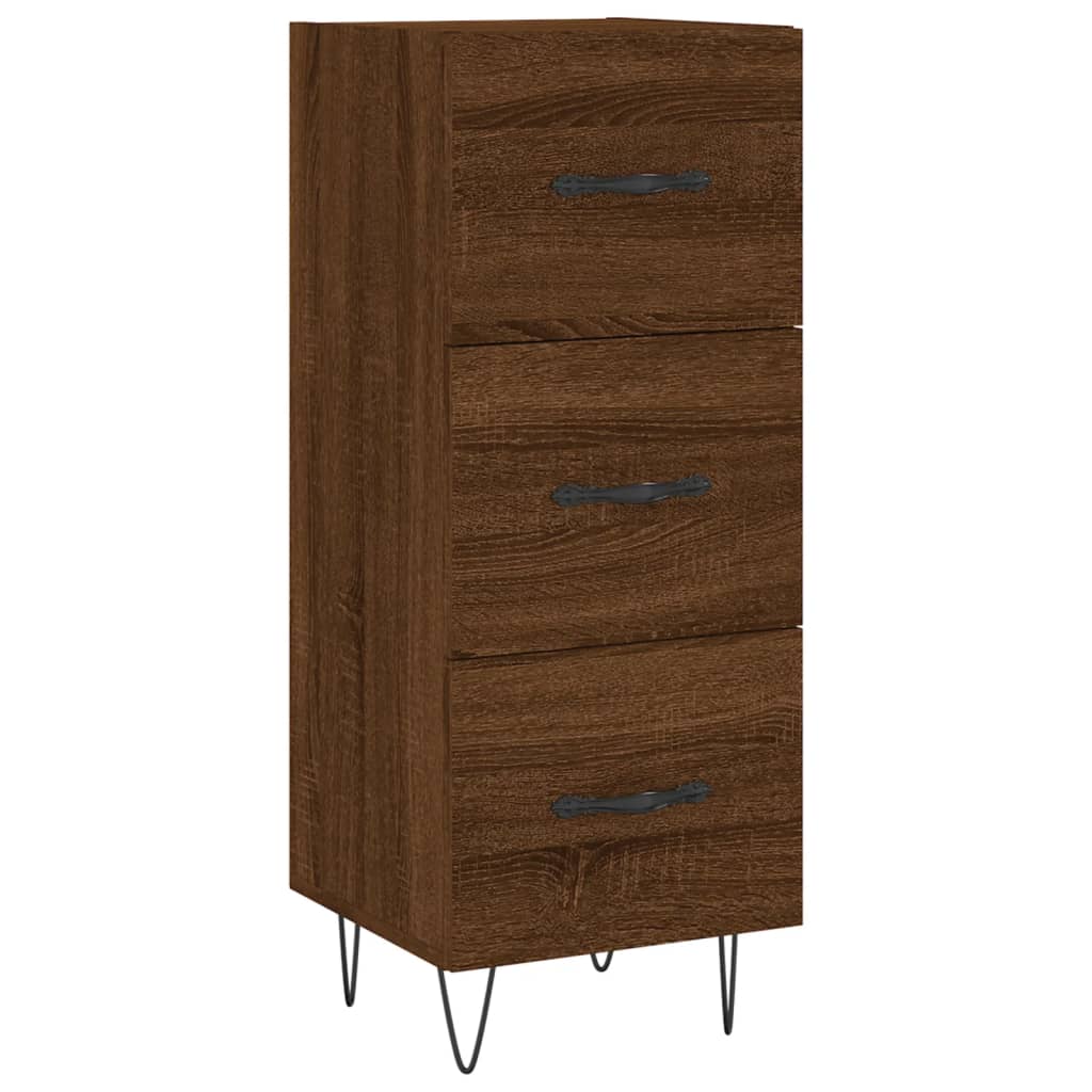 Sideboard Brown Oak 34,5x34x90 cm Engineered Wood