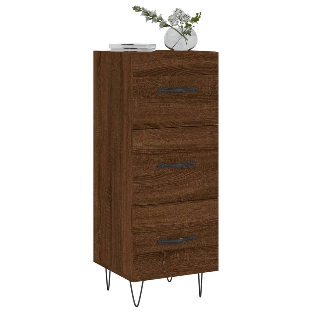 Sideboard Brown Oak 34,5x34x90 cm Engineered Wood