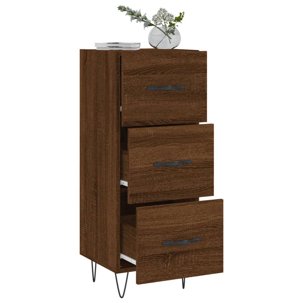 Sideboard Brown Oak 34,5x34x90 cm Engineered Wood