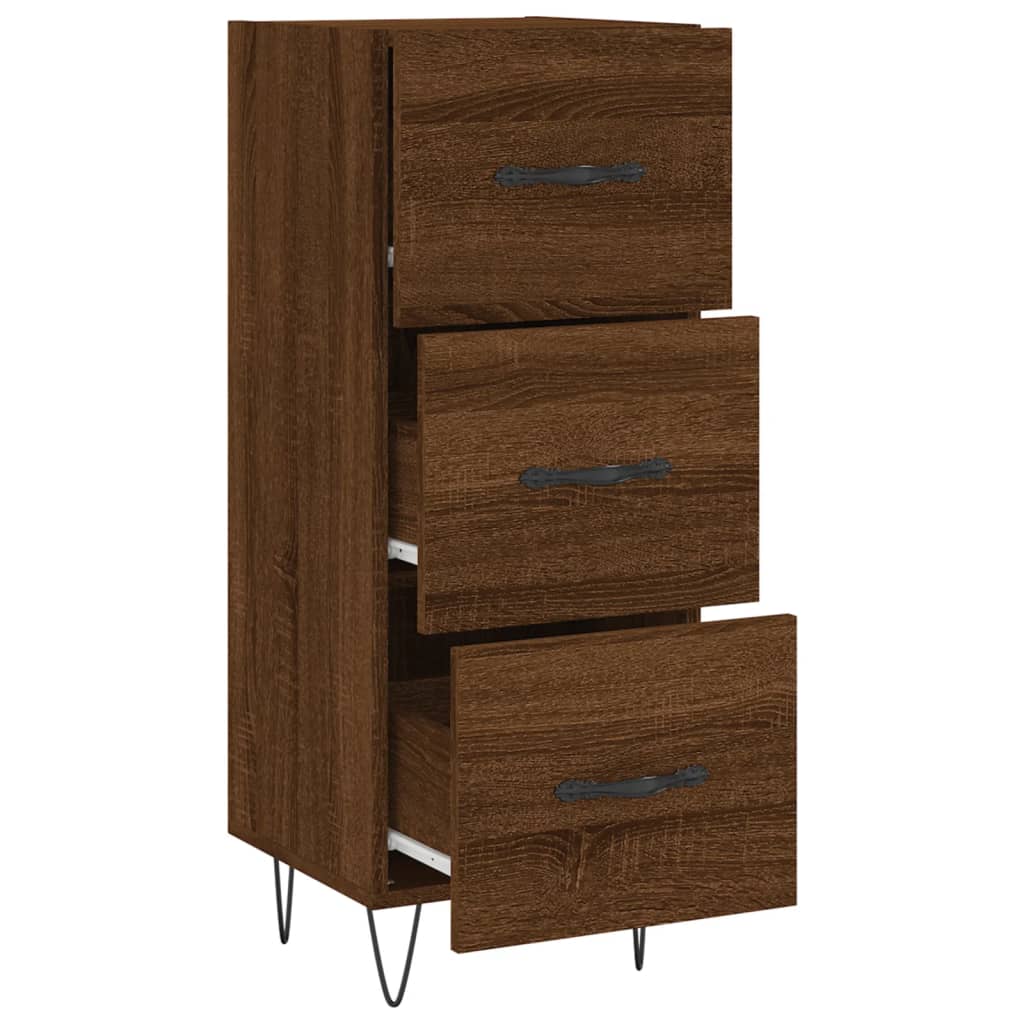 Sideboard Brown Oak 34,5x34x90 cm Engineered Wood