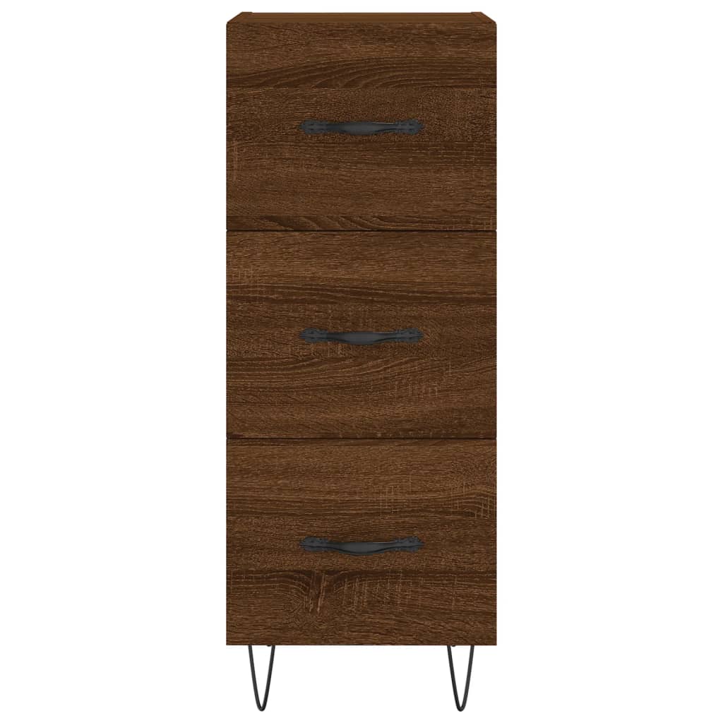 Sideboard Brown Oak 34,5x34x90 cm Engineered Wood