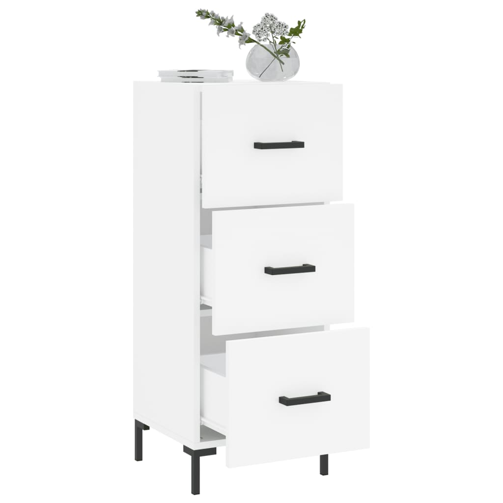Sideboard White 34,5x34x90 cm Engineered Wood