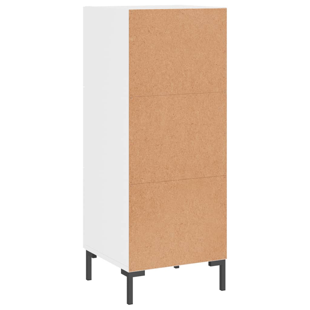 Sideboard High Gloss White 34,5x34x90 cm Engineered Wood