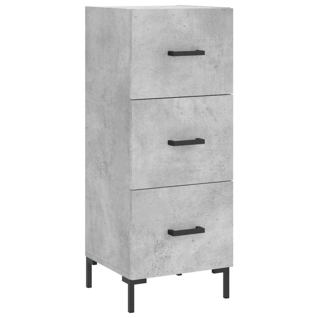 Sideboard Concrete Grey 34,5x34x90 cm Engineered Wood