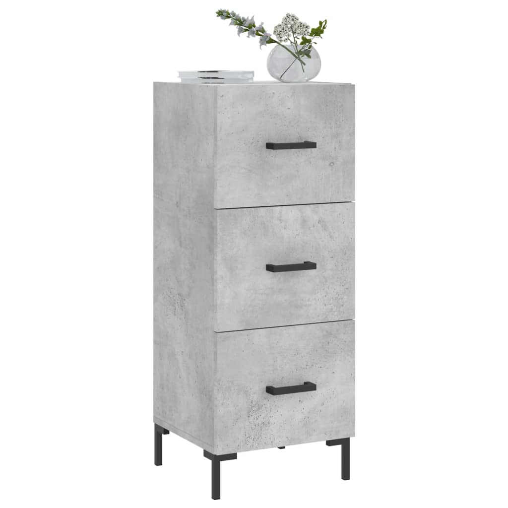 Sideboard Concrete Grey 34,5x34x90 cm Engineered Wood