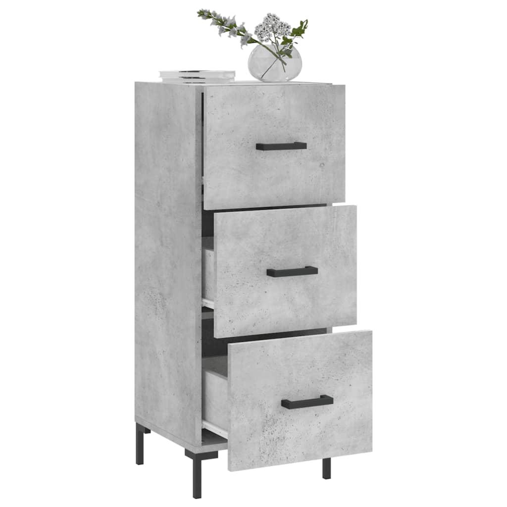Sideboard Concrete Grey 34,5x34x90 cm Engineered Wood