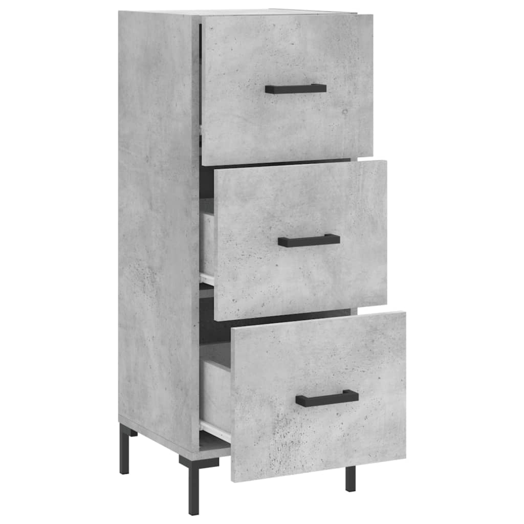 Sideboard Concrete Grey 34,5x34x90 cm Engineered Wood