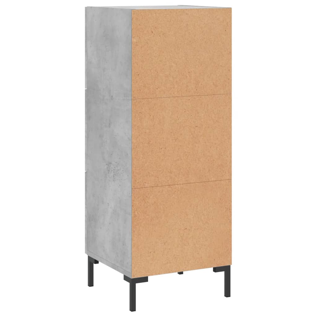 Sideboard Concrete Grey 34,5x34x90 cm Engineered Wood