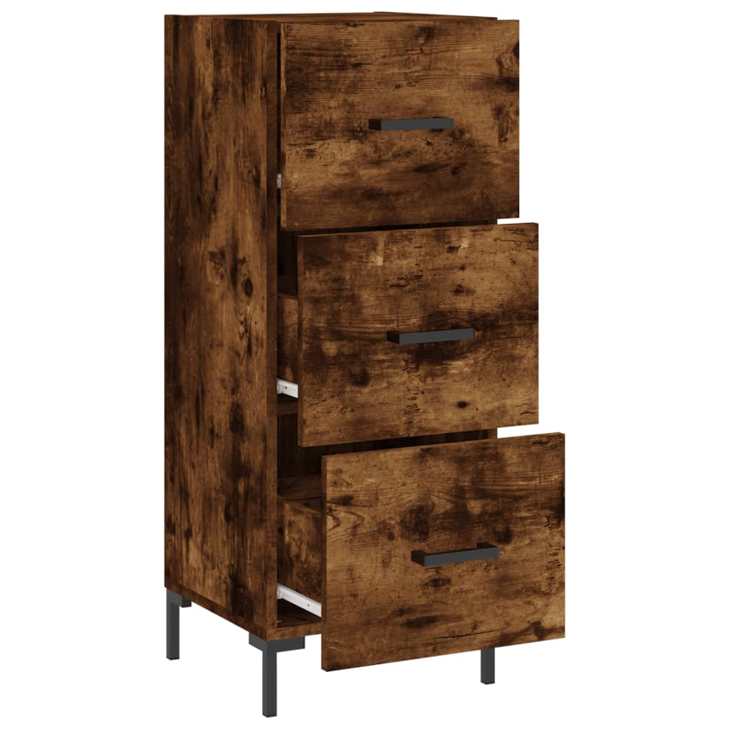 Sideboard Smoked Oak 34,5x34x90 cm Engineered Wood