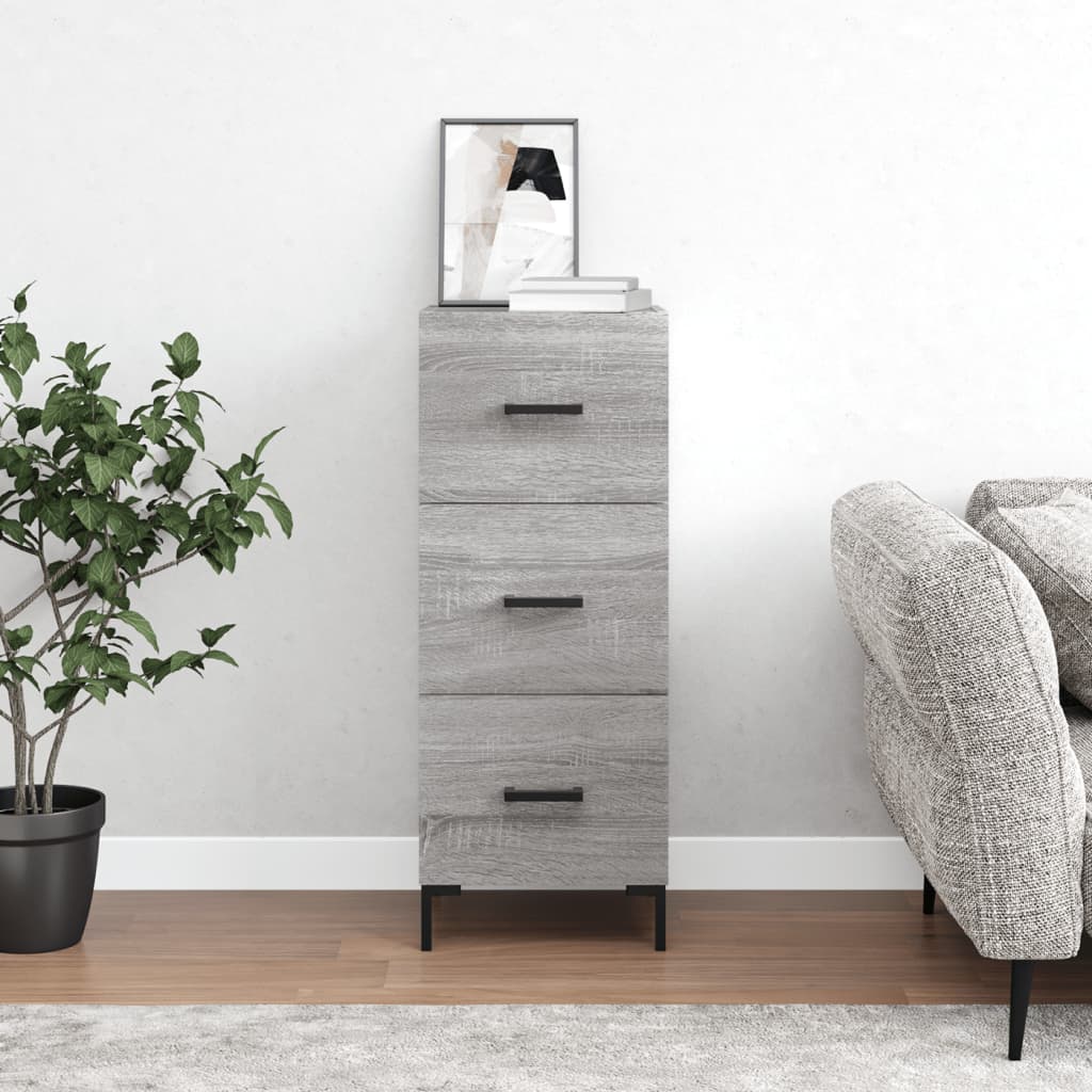 Sideboard Grey Sonoma 34,5x34x90 cm Engineered Wood