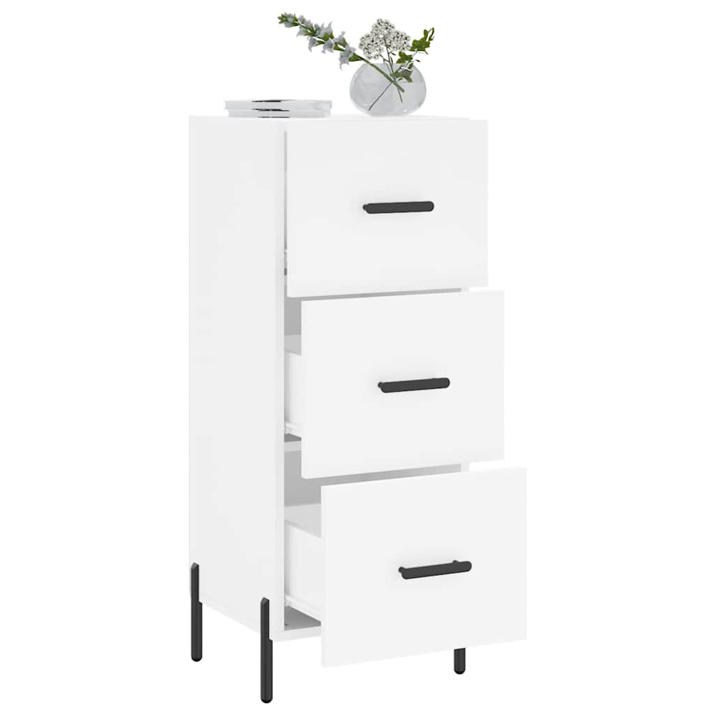 Sideboard White 34,5x34x90 cm Engineered Wood