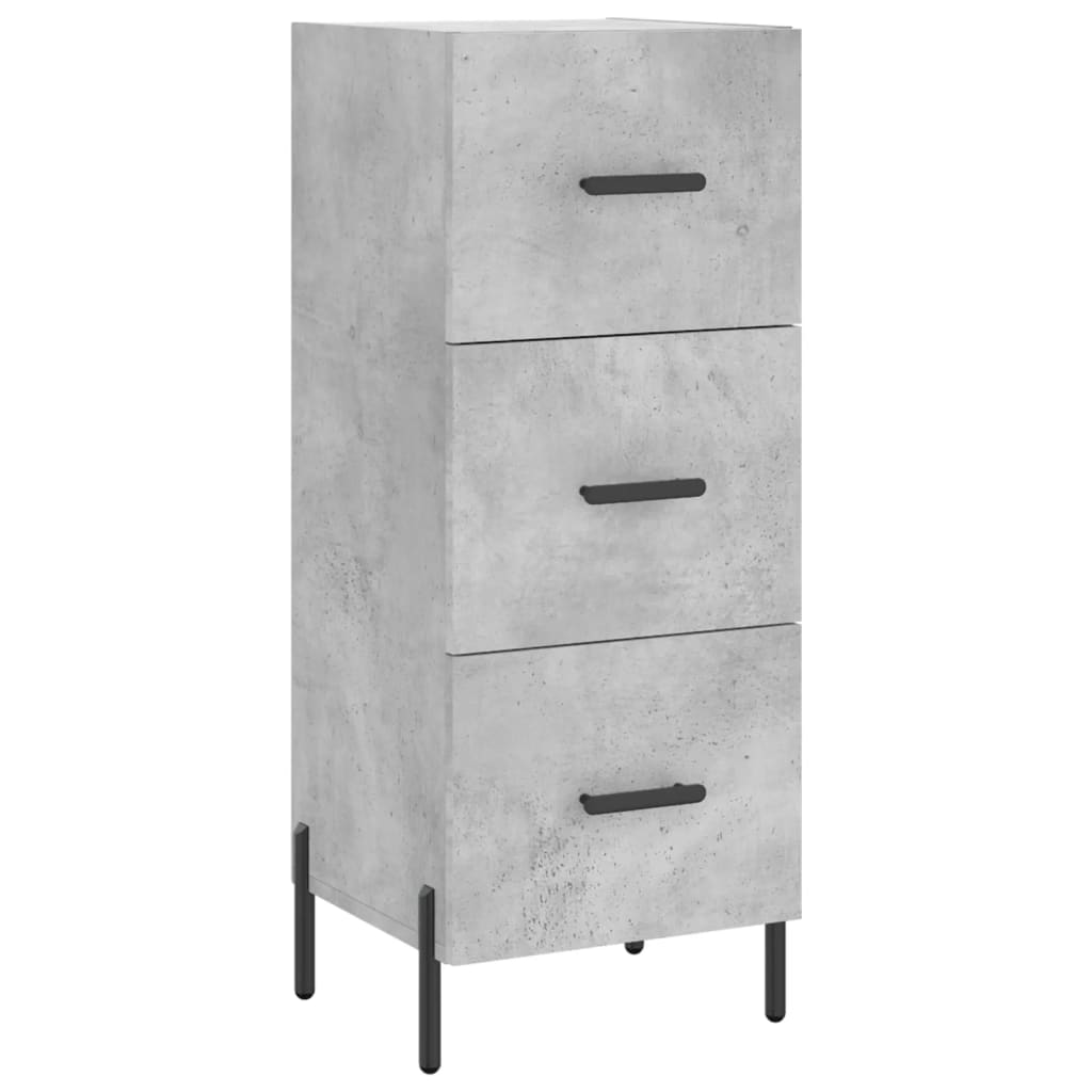 Sideboard Concrete Grey 34,5x34x90 cm Engineered Wood