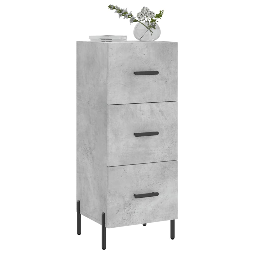 Sideboard Concrete Grey 34,5x34x90 cm Engineered Wood
