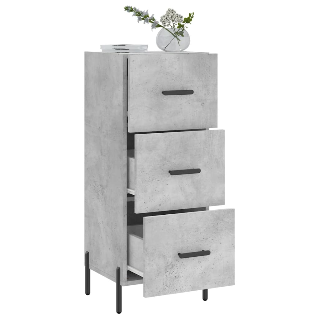Sideboard Concrete Grey 34,5x34x90 cm Engineered Wood