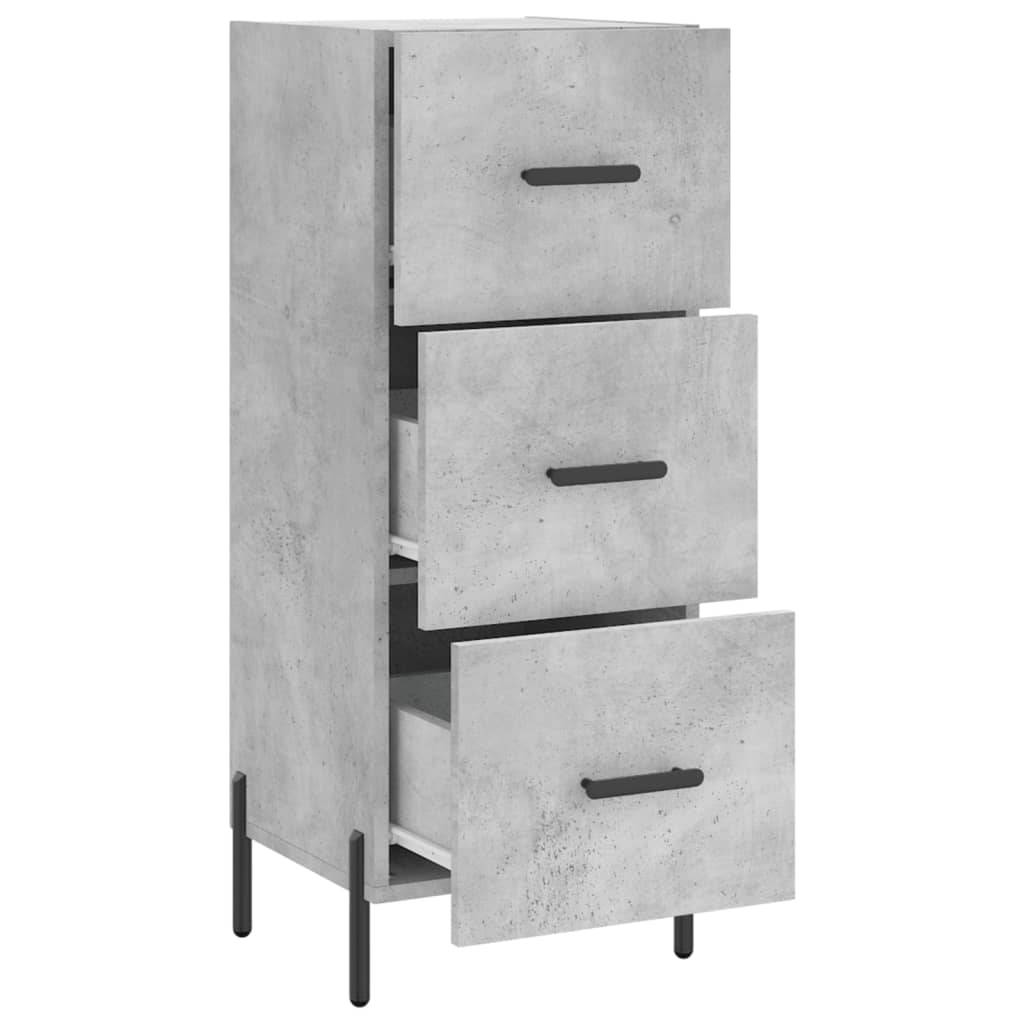 Sideboard Concrete Grey 34,5x34x90 cm Engineered Wood