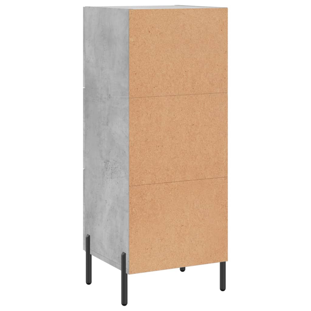 Sideboard Concrete Grey 34,5x34x90 cm Engineered Wood