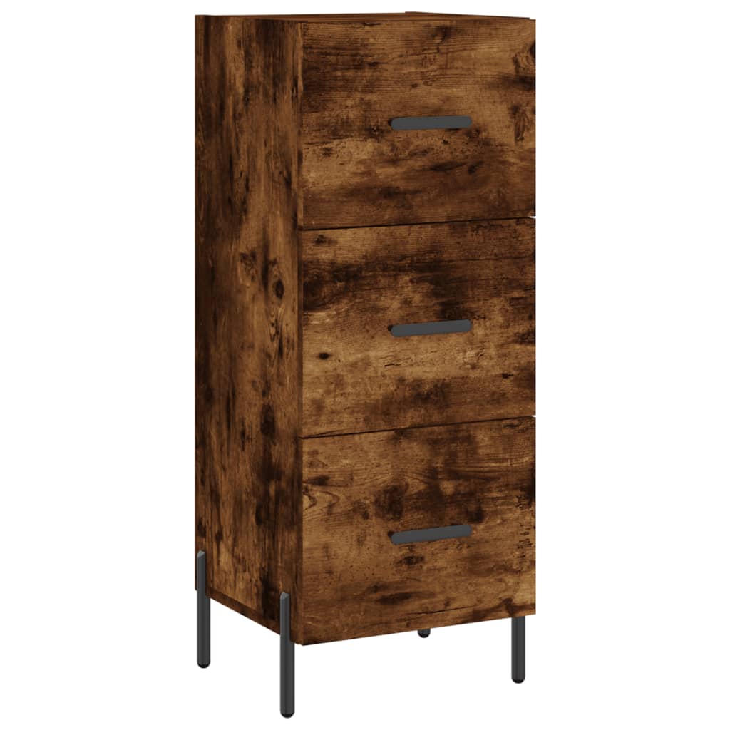 Sideboard Smoked Oak 34,5x34x90 cm Engineered Wood