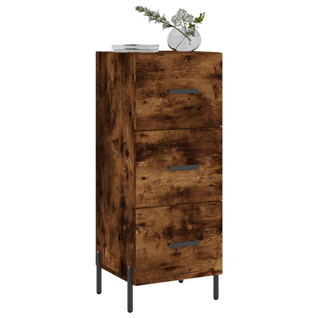 Sideboard Smoked Oak 34,5x34x90 cm Engineered Wood