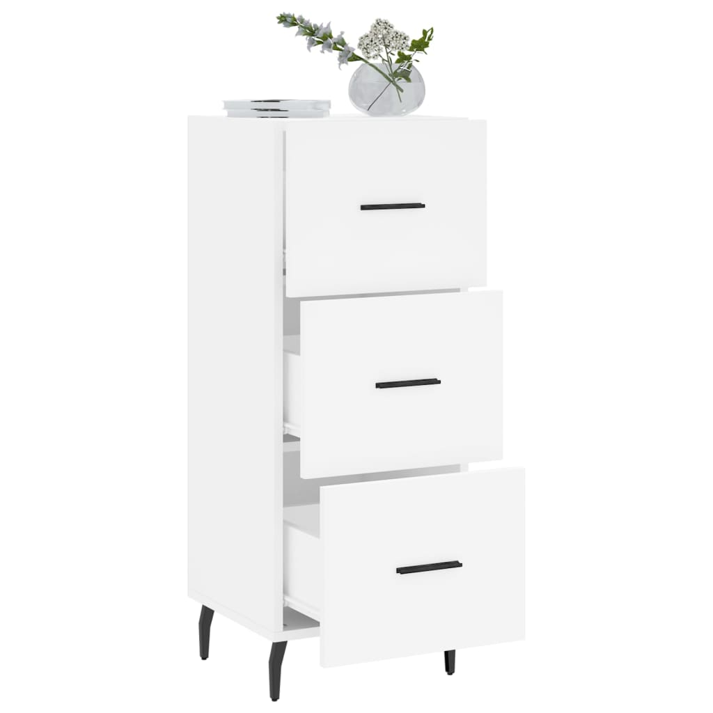 Sideboard White 34,5x34x90 cm Engineered Wood