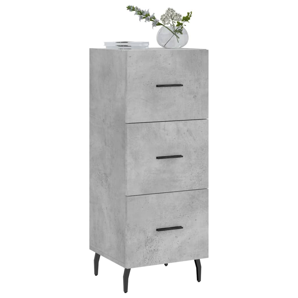 Sideboard Concrete Grey 34,5x34x90 cm Engineered Wood