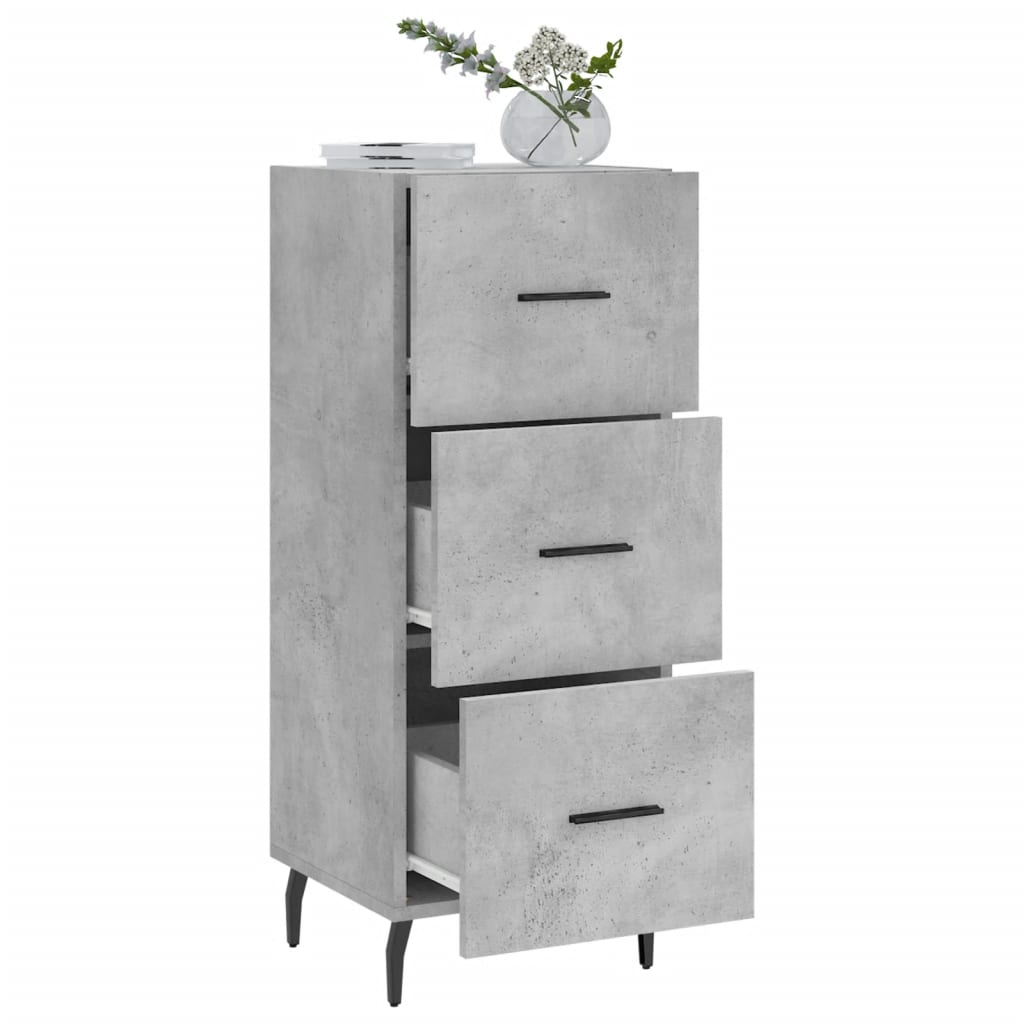 Sideboard Concrete Grey 34,5x34x90 cm Engineered Wood
