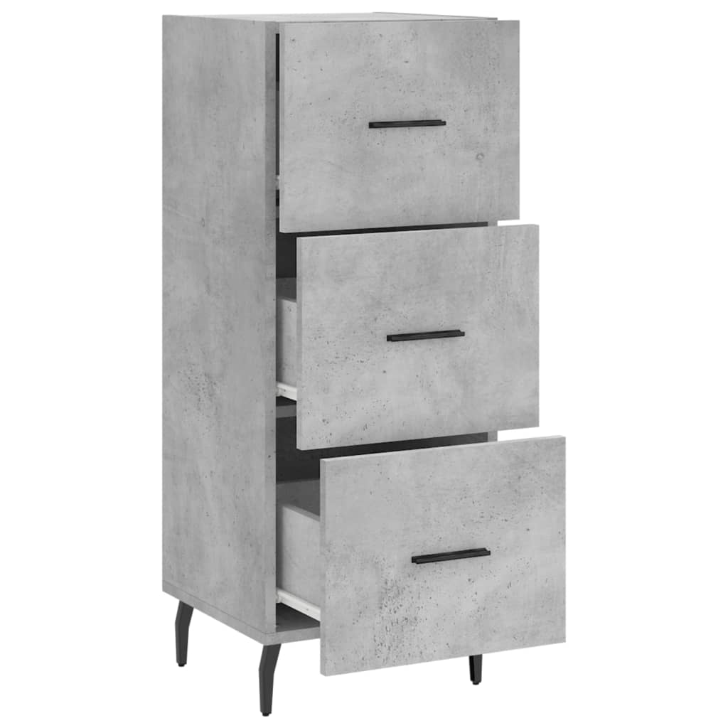 Sideboard Concrete Grey 34,5x34x90 cm Engineered Wood