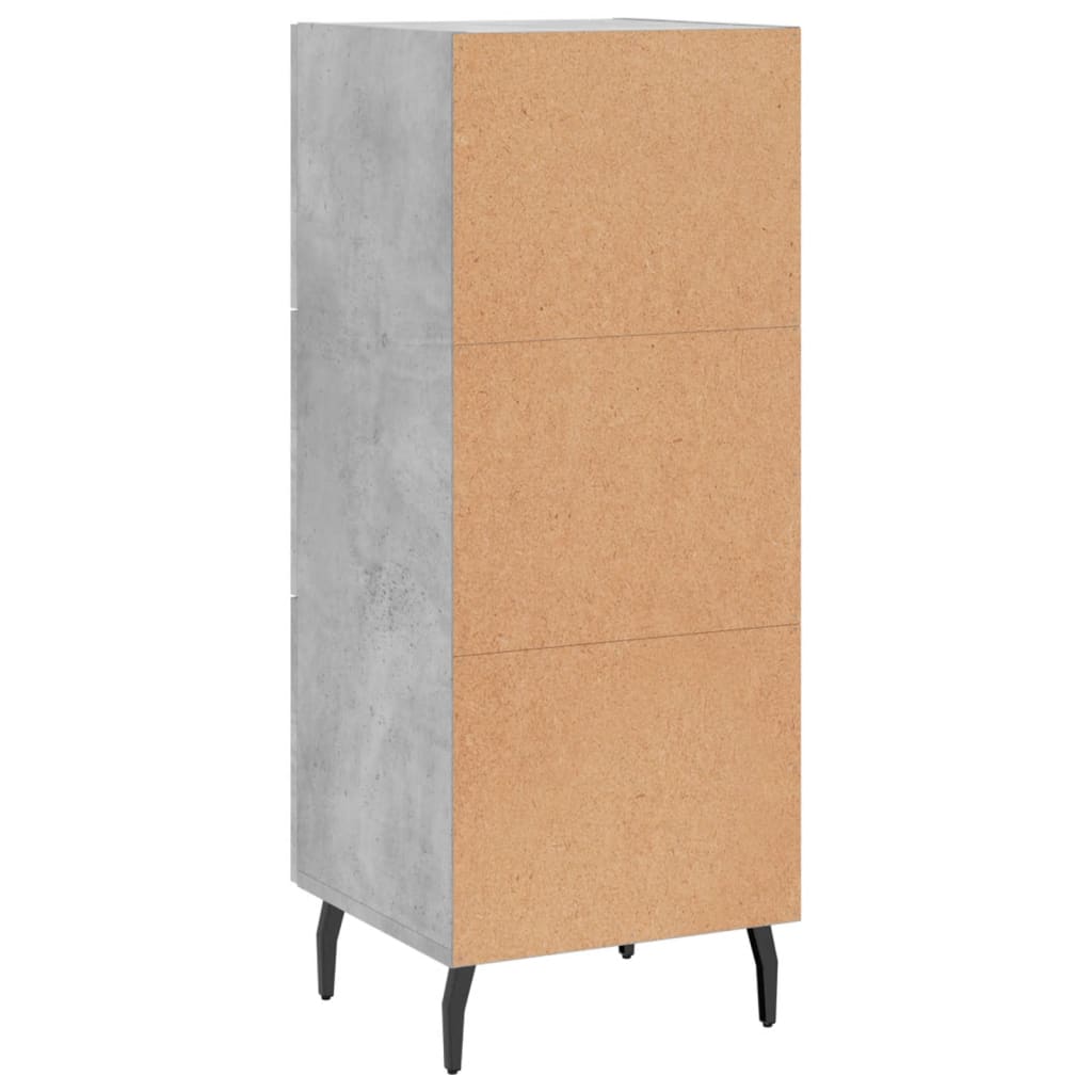 Sideboard Concrete Grey 34,5x34x90 cm Engineered Wood