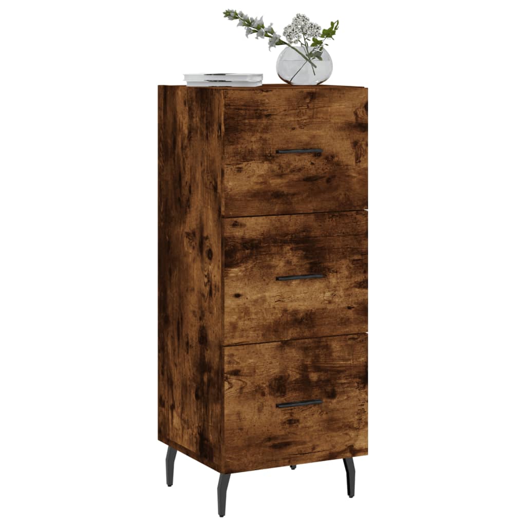 Sideboard Smoked Oak 34,5x34x90 cm Engineered Wood