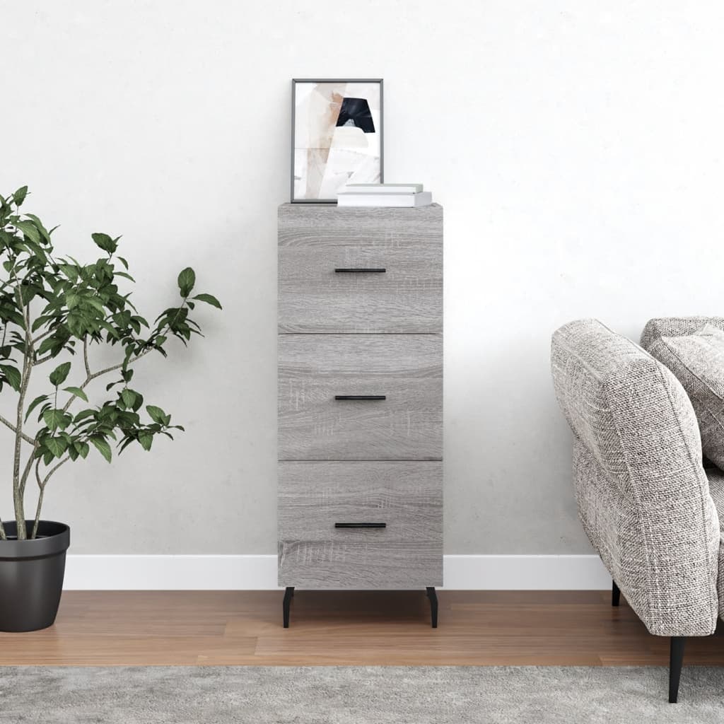 Sideboard Grey Sonoma 34,5x34x90 cm Engineered Wood
