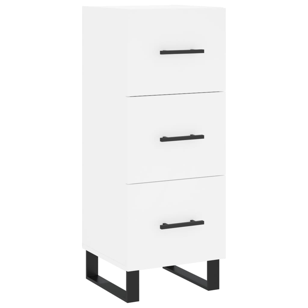 Sideboard White 34.5x34x90 cm Engineered Wood