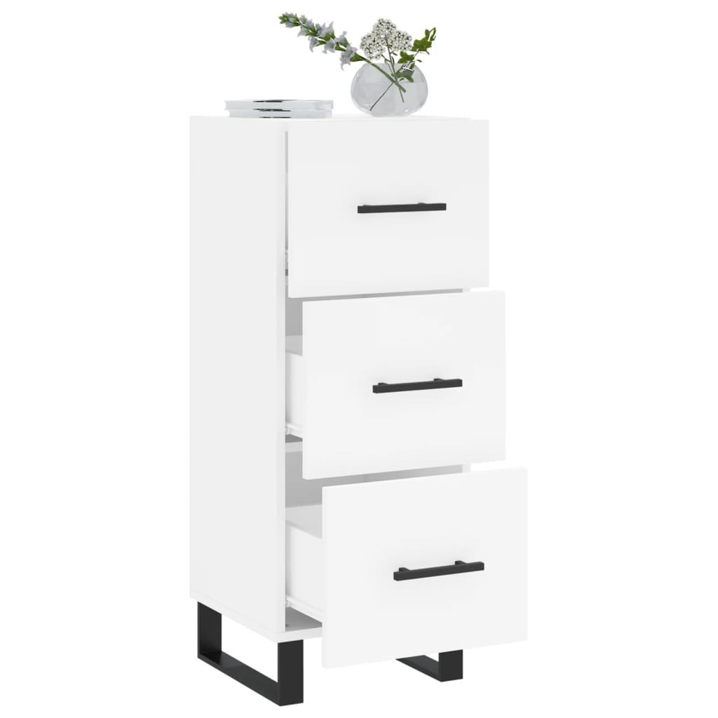 Sideboard White 34.5x34x90 cm Engineered Wood