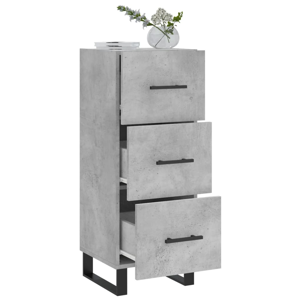 vidaXL Sideboard Concrete Grey 34.5x34x90 cm Engineered Wood