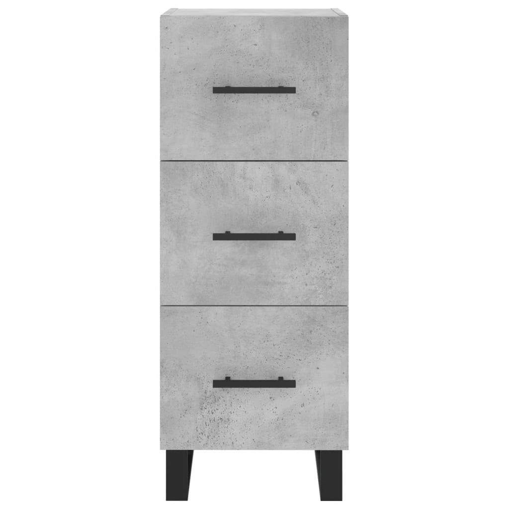 vidaXL Sideboard Concrete Grey 34.5x34x90 cm Engineered Wood