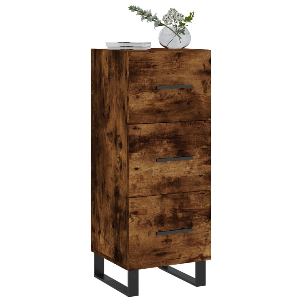 Sideboard Smoked Oak 34.5x34x90 cm Engineered Wood