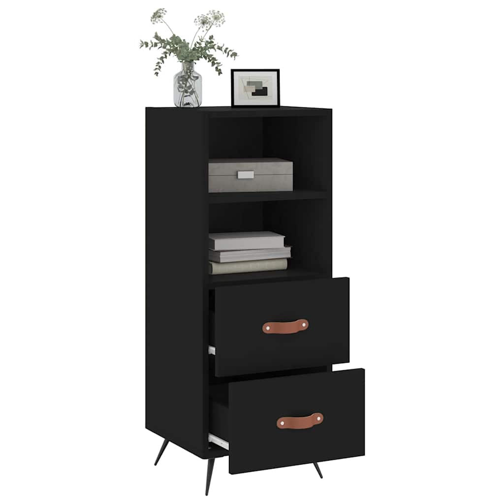 Sideboard Black 34.5x34x90 cm Engineered Wood