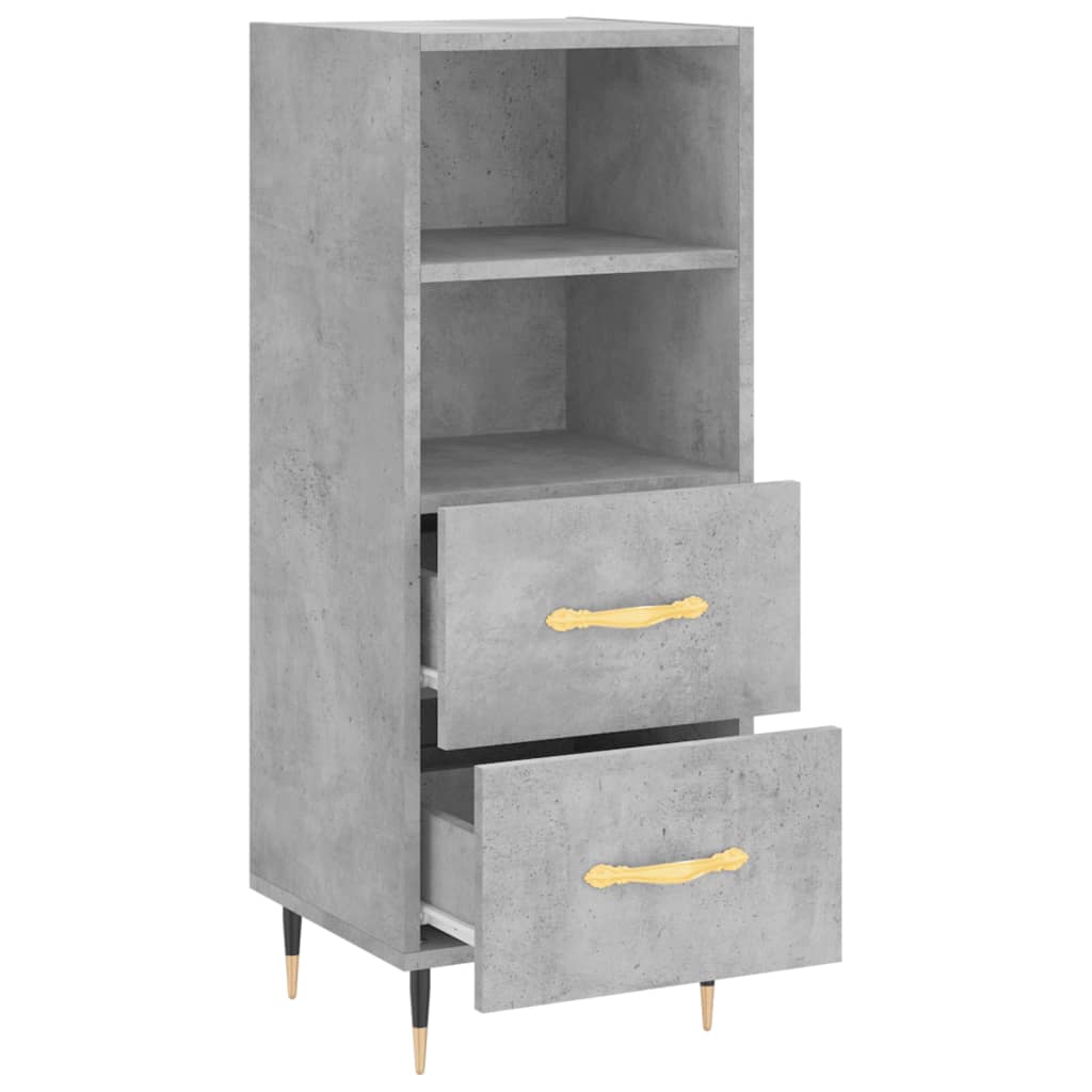 Sideboard Concrete Grey 34.5x34x90 cm Engineered Wood