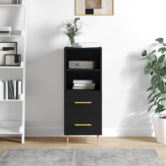 vidaXL Sideboard Black 34.5x34x90 cm Engineered Wood