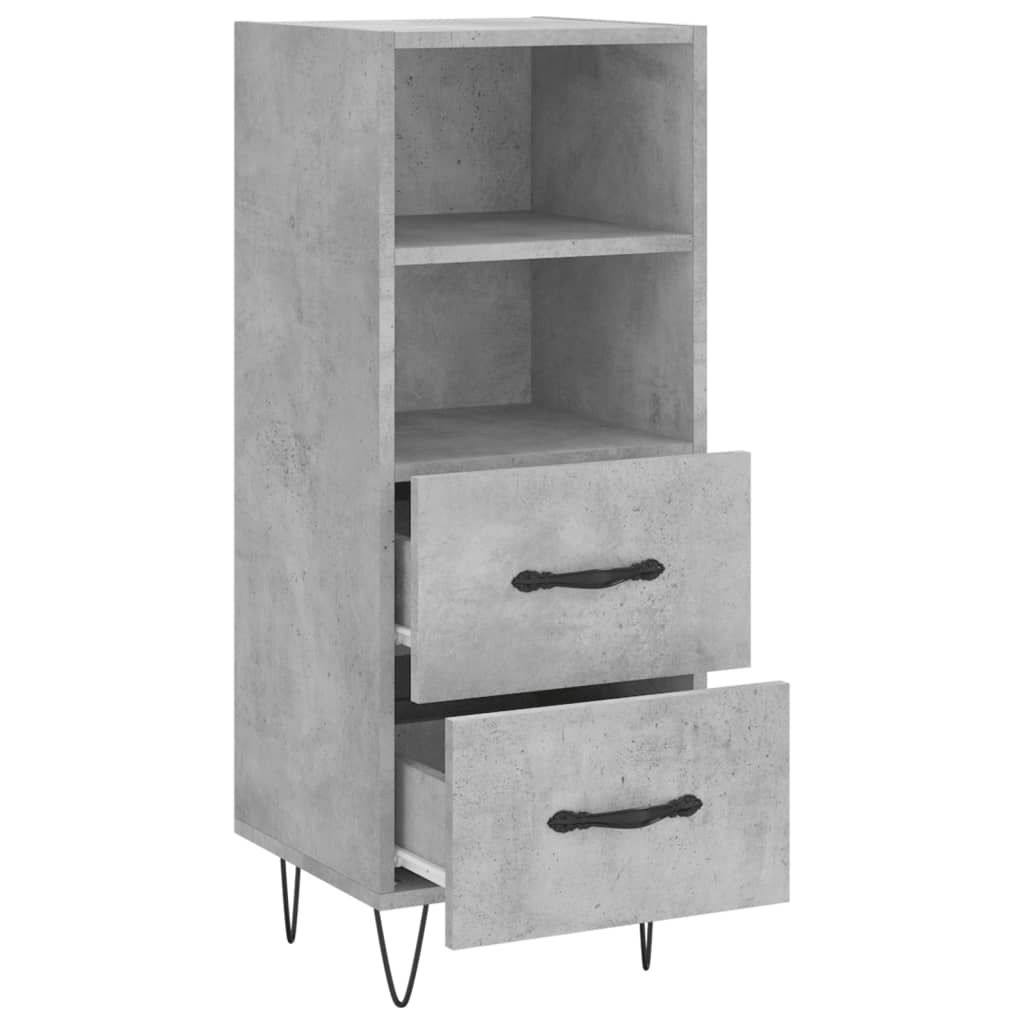 Sideboard Concrete Grey 34.5x34x90 cm Engineered Wood