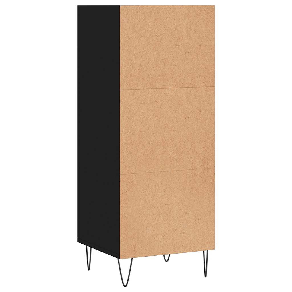 Sideboard Black 34.5x32.5x90 cm Engineered Wood