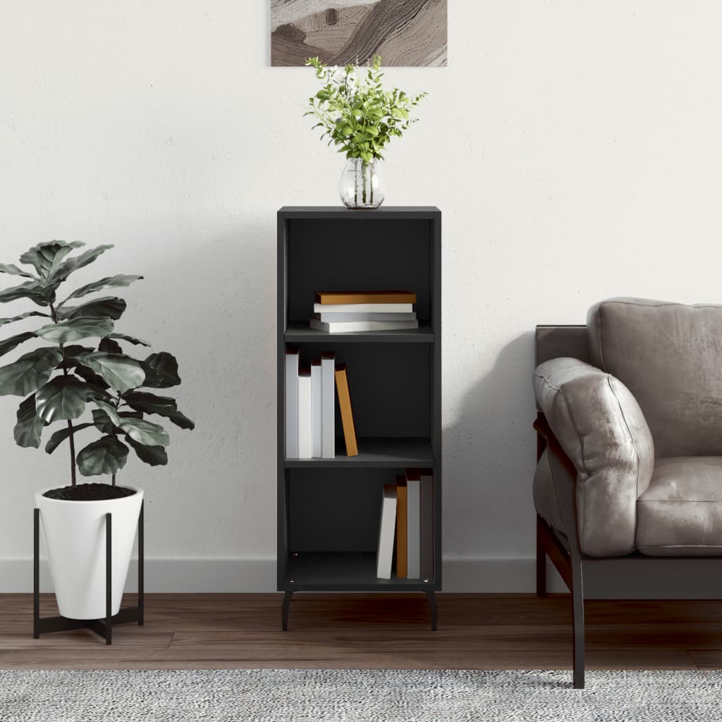 Sideboard Black 34.5x32.5x90 cm Engineered Wood