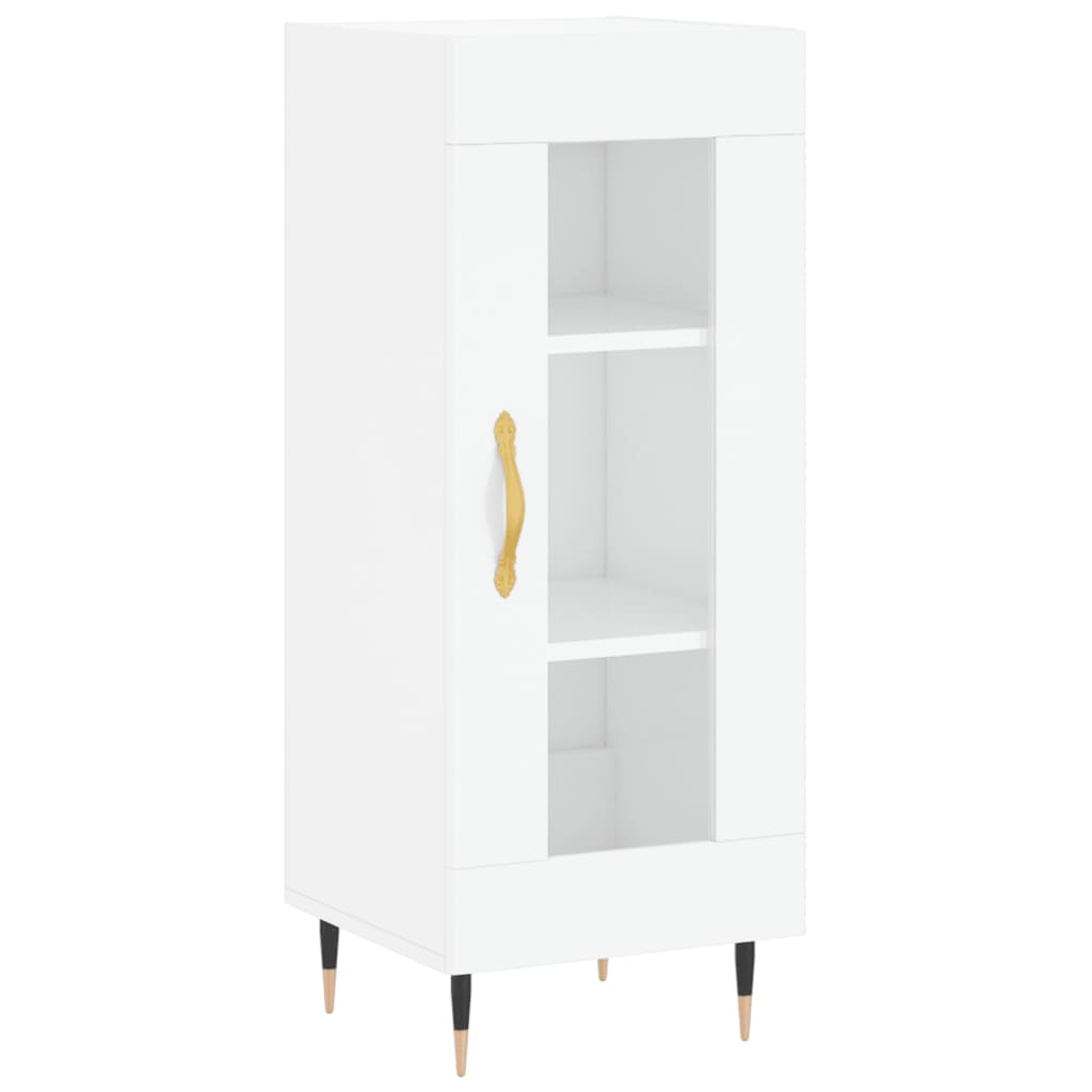 Sideboard High Gloss White 34.5x34x90 cm Engineered Wood