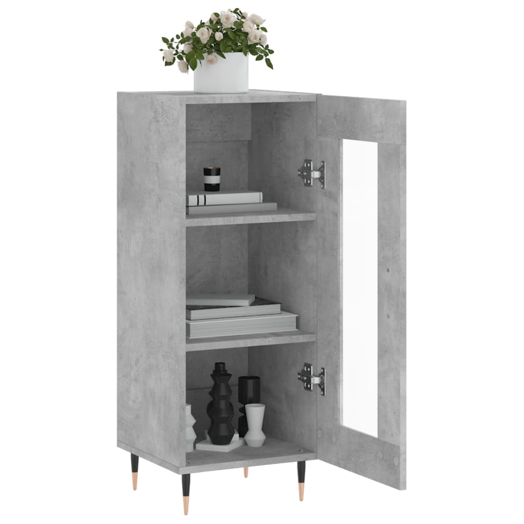 Sideboard Concrete Grey 34.5x34x90 cm Engineered Wood